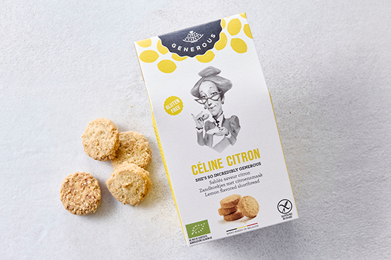 Zandkoekjes met citroen 'Céline Citron', glutenvrij Generous bio