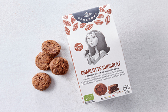 Cookies Charlotte Chocolat, sans gluten Generous bio