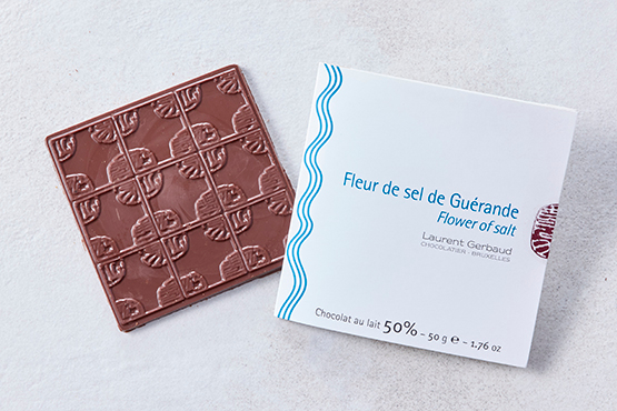 Fleur de sel de Guérande et chocolat au lait Laurent Gerbaud