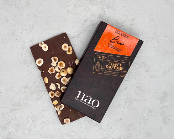 Chocolat au lait et noisettes, Nao Nao bio