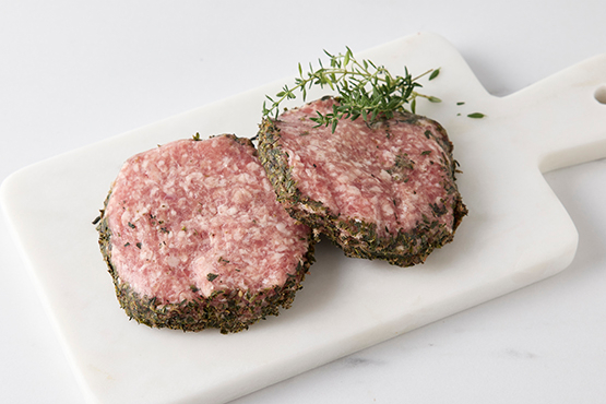 Hamburger 100% puur varkensvlees en Provençaalse kruiden Bart Syryn - De Heerlijkheid