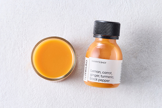 Immunity shot carotte et gingembre, Harry's shot Misuko bio