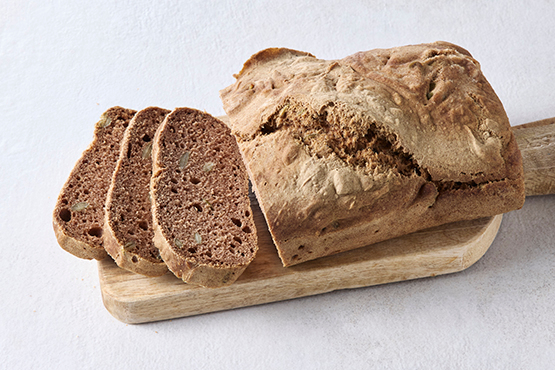 Pain sarrasin gr. potiron sans gluten ni levure ni levain, non tranché Slowfood bio bio