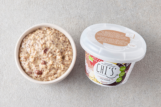Chia pudding au chocolat et figues Chi's bio