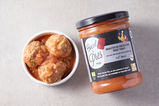 Boulets de poulet sauce tomate Coq Des Prés bio