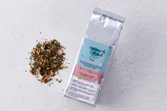 Infusion de Benoit - menthe, pomme, basilic, myrtille & rose Les Thélices de Sophie bio