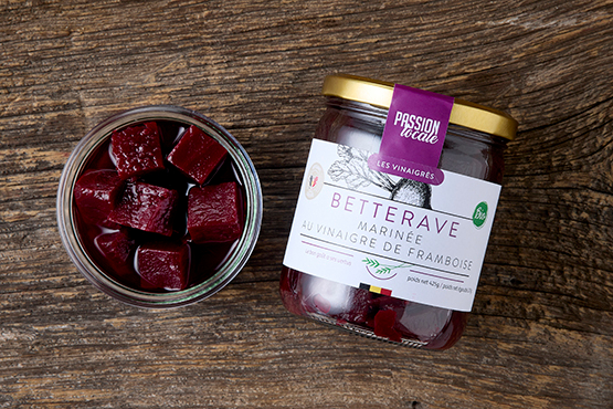 Betteraves marinées au vinaigre de framboise Passion Locale bio