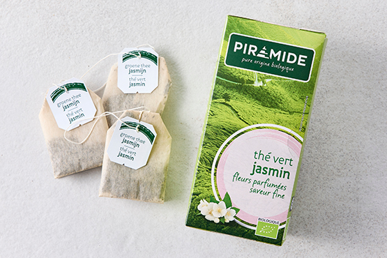 Groene jasmijnthee in zakjes, Piramide bio