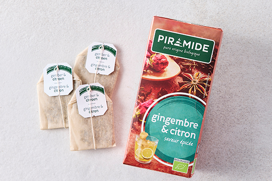 Thé citron & gingembre en sachets, Piramide bio