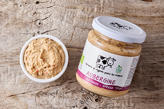 Tartinade aubergine La vache qui regarde passer les trains bio
