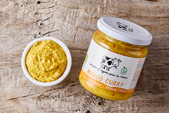Tartinade mangue curry La vache qui regarde passer les trains bio