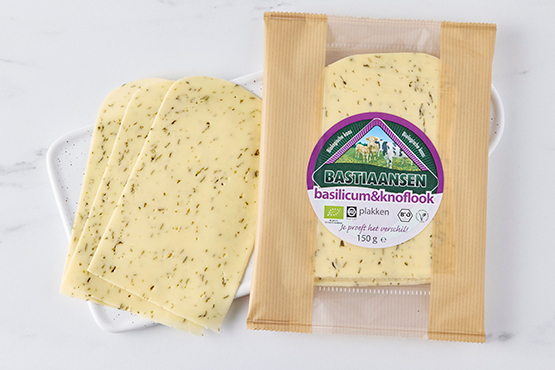 Gouda basilic & ail en tranches, Bastiaansen (NL) bio