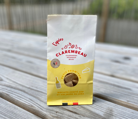 Biscuits salés au Comté et vin du Jura Clarembeau