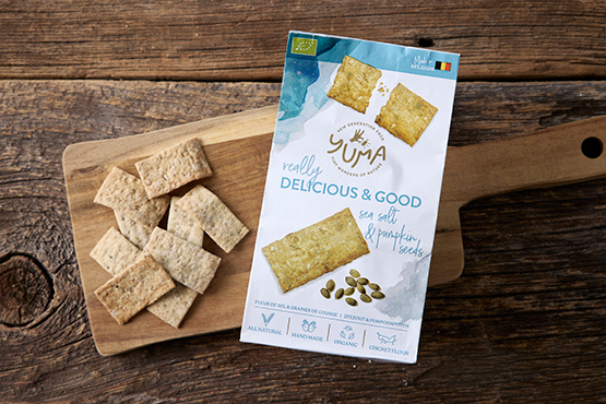 Crackers au sel & graines de courge Yuma bio