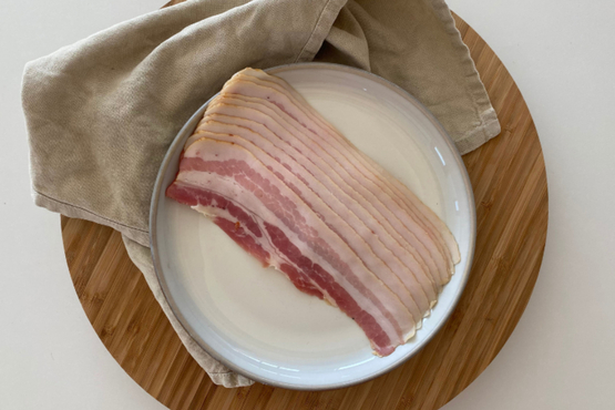 Lard braisé petit déjeuner Porc Qualité Ardenne bio