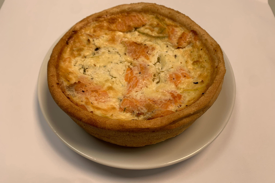 Mini quiche saumon fumé poireau boursin Atelier de Max