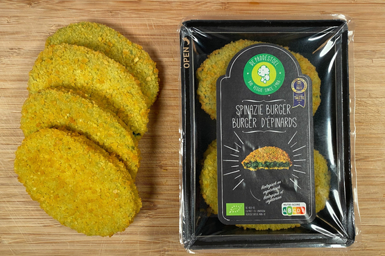 Burgers végétariens aux épinards (4 pc) De Paddestoel bio