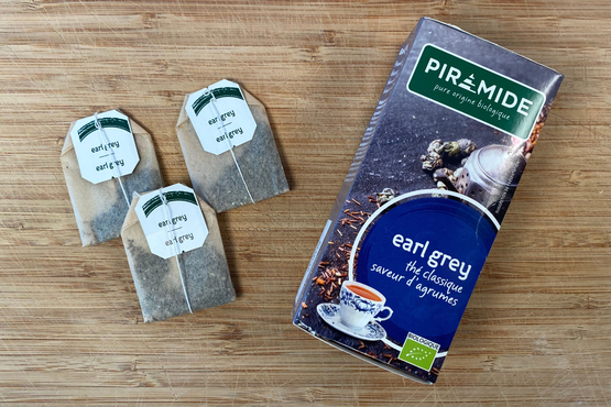 Thé noir earl grey en sachets, Piramide bio