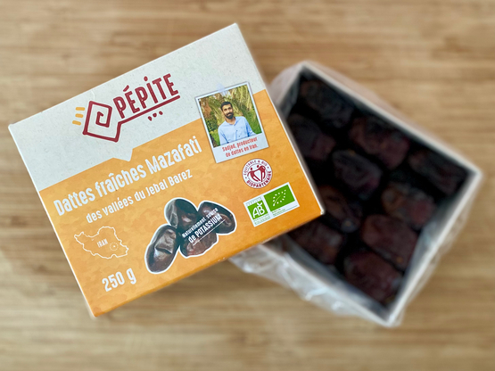 Dattes fraîches Mazafati, Pépite bio