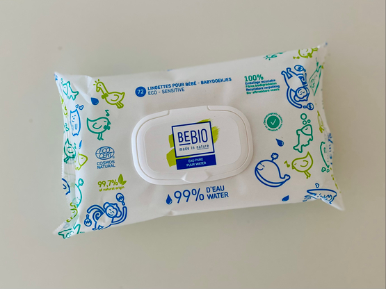 Lingettes pour bébé à l'eau pure Bebio bio