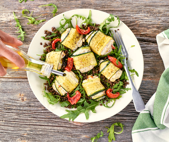 Involtini de courgettes farcis à la ricotta bio