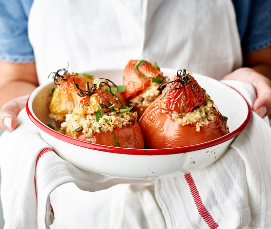 Tomates coeur de boeuf farcies au quinoa bio