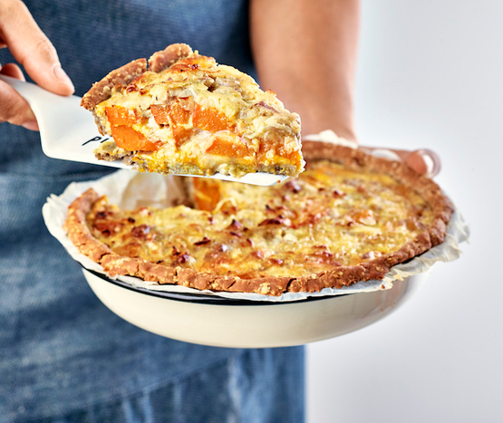 Tarte au potimarron et noix bio