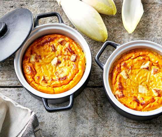 Soufflé de potimarron et feta bio