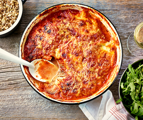 Aubergines à la parmigiana bio