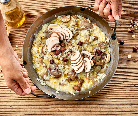 Risotto aux champignons bruns bio