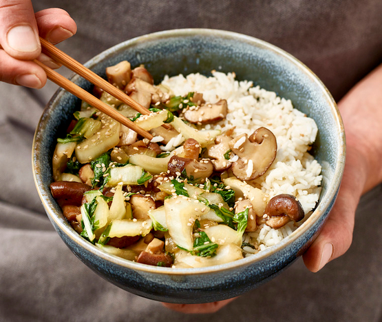 Riz sauté à l'asiatique bio