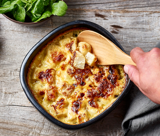Gratin de chou rave, topinambour et quinoa bio
