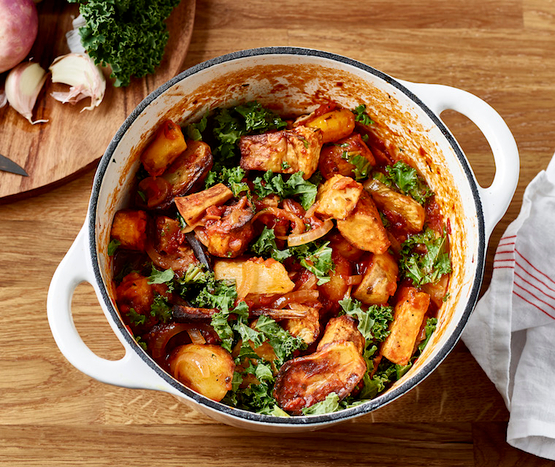 Cocotte de légumes racines à la tomate bio