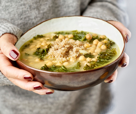 Minestrone d'hiver au tofu bio