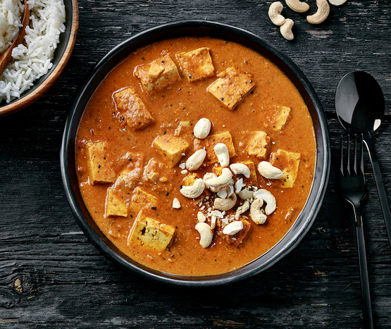 Tofu Korma, chou fleur rôti et noix de cajou bio