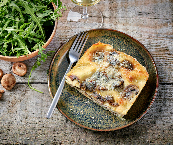 Lasagne blanche aux champignons bio