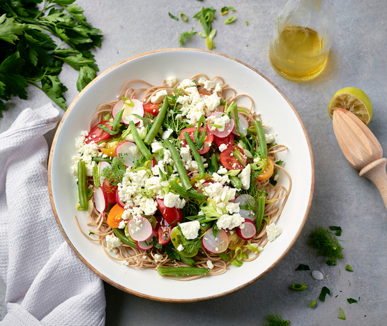 Nouilles d'été aux haricots verts bio