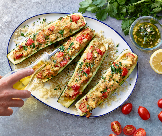 Courgettes farcies végé bio