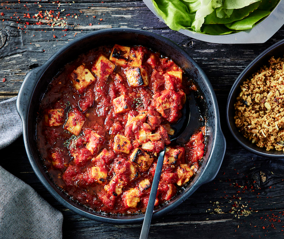 Gratin de feta à la tomate bio