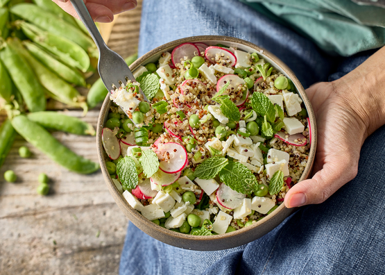 Quinoa d'été aux fève et feta