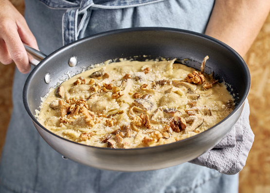 Raviolis frais à la crème et champignons bio