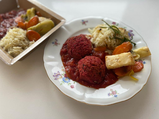 Boulettes végétariennes à la sauce tomate Les Filles bio