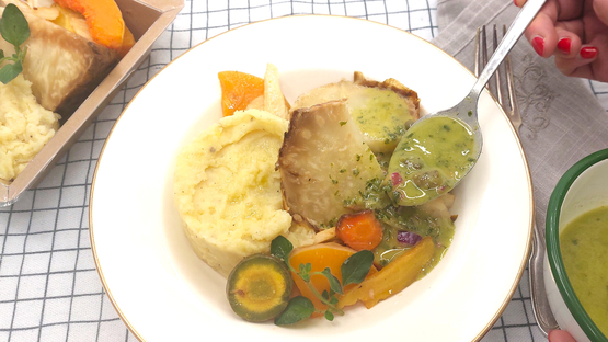 Céleri rôti sauce gribiche Les Filles bio
