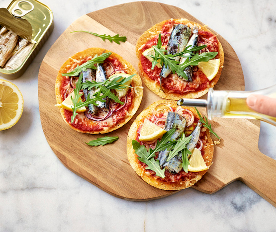 Mini pizza aux sardines