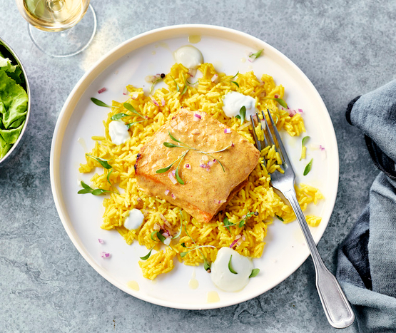 Saumon aux épices tandoori & riz basmati