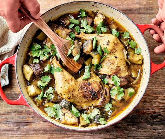 Tajine de poulet aux légumes d'été