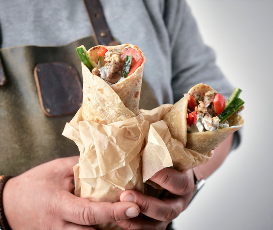 Pita Gyros tomate, concombre et sauce au tzatziki