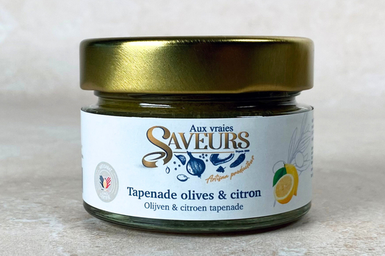 Tapenade d'olives au citron Aux Vraies Saveurs