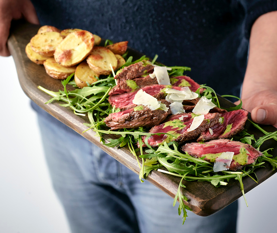 Boeuf au parmesan et sauce à l'estragon
