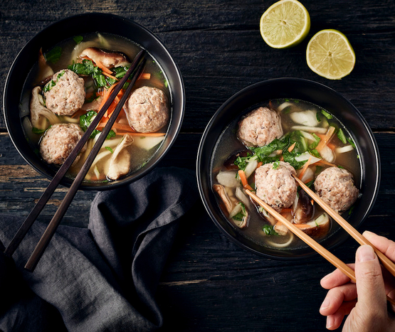 Soupe chinoise aux boulettes